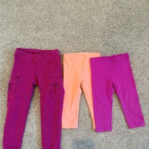 Lot of 3 Tea Leggings Sz 3-4